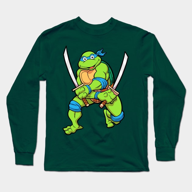 TMNT Leonardo Long Sleeve T-Shirt by tommartinart